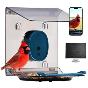NEW Vakiav VK-G2 Smart Bird Feeder with 4K Camera - AI Species ID - Solar Powere